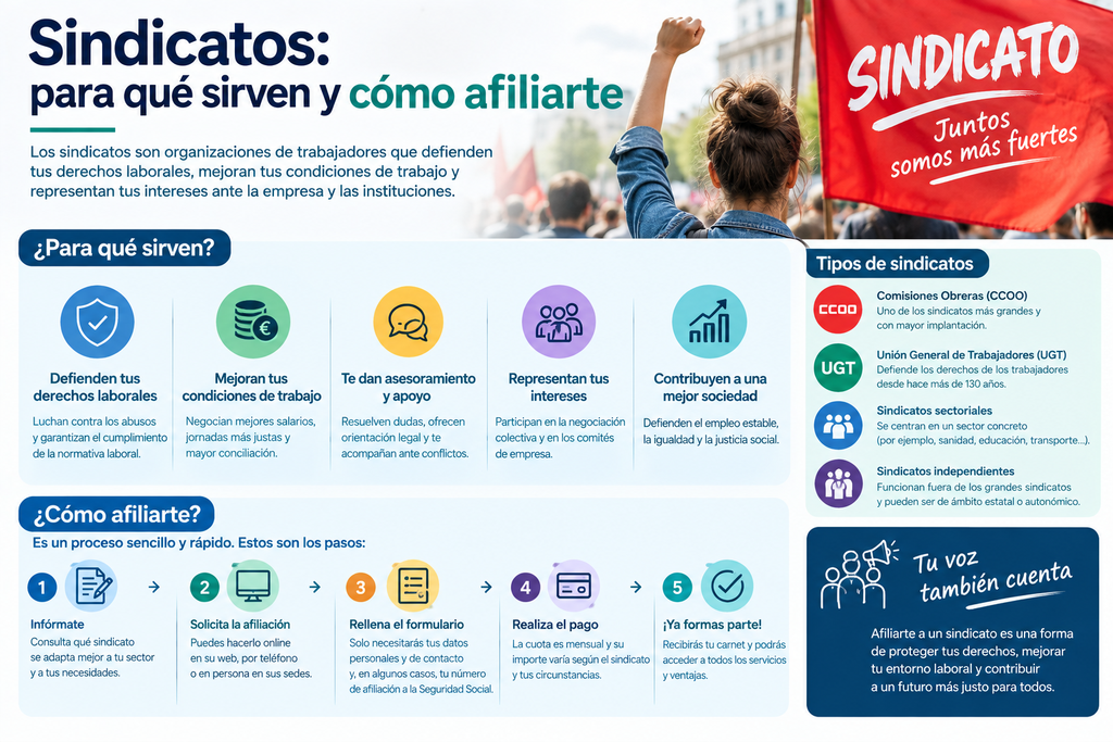 Para qué sirven los sindicatos y cómo afiliarte
