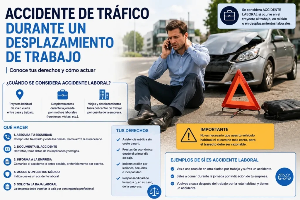 Accidente de tráfico in itinere al ir al trabajo