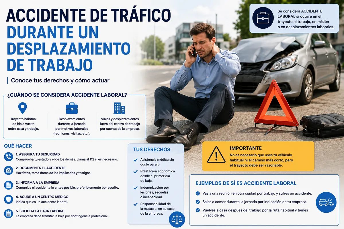 Accidente de tráfico in itinere al ir al trabajo
