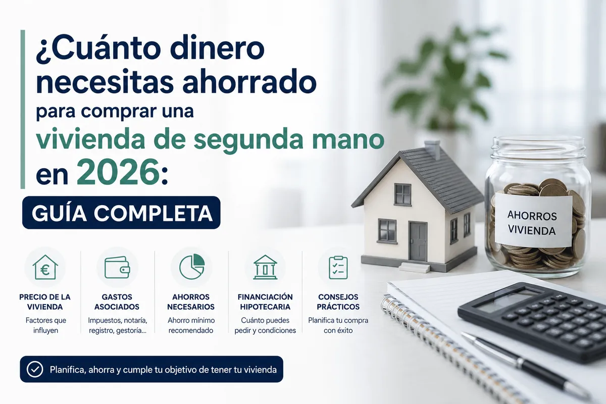 Cuánto dinero necesitas ahorrado para comprar una vivienda en 2026