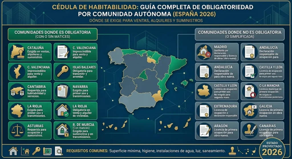 Cédula de habitabilidad: comunidades donde es obligatoria