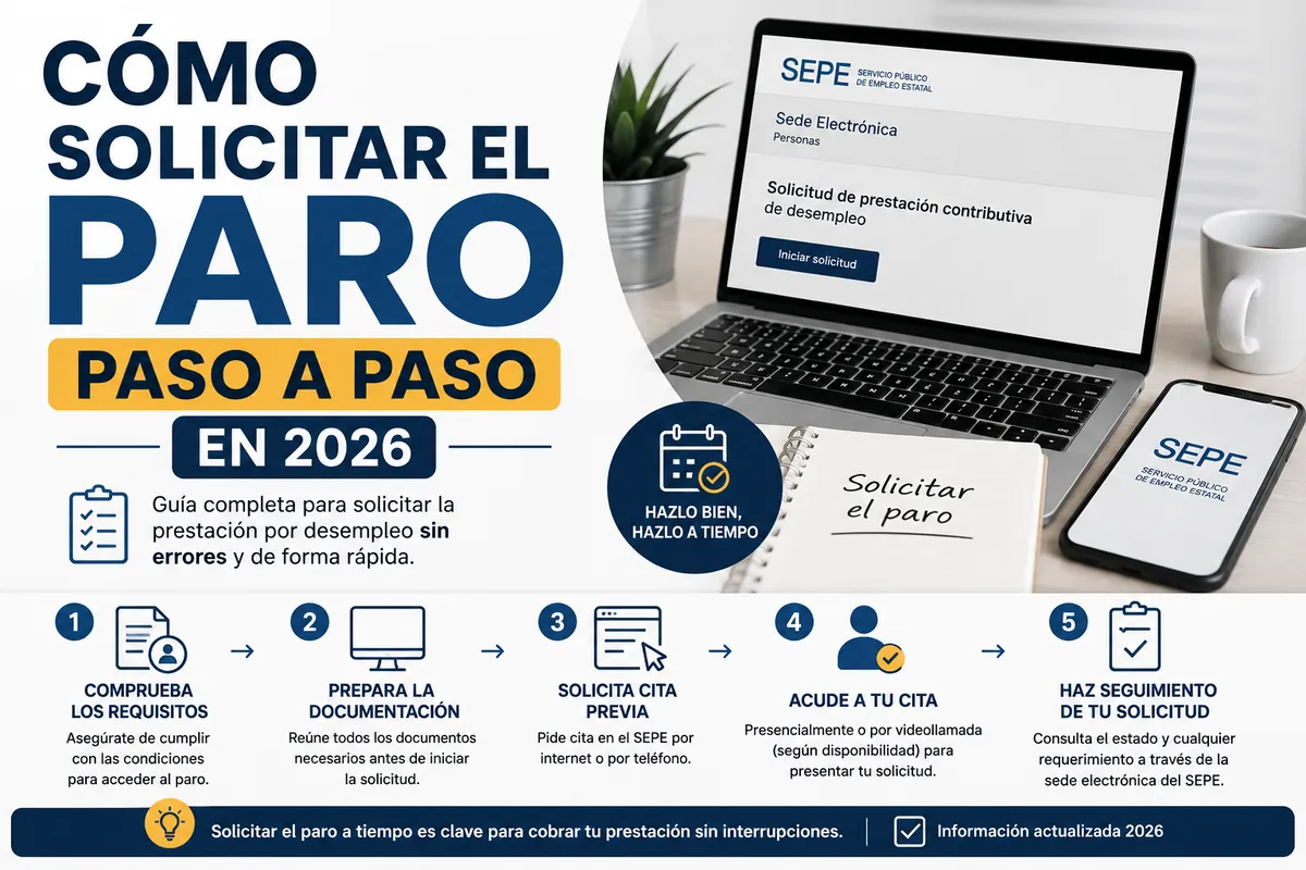 Cómo solicitar el paro paso a paso