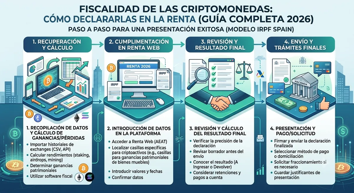 Cómo declarar criptomonedas en la renta en 2026
