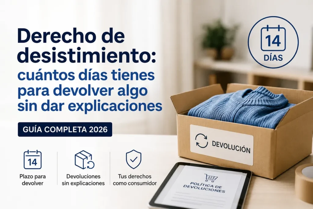 Derecho de desistimiento: 14 días para devolver una compra online