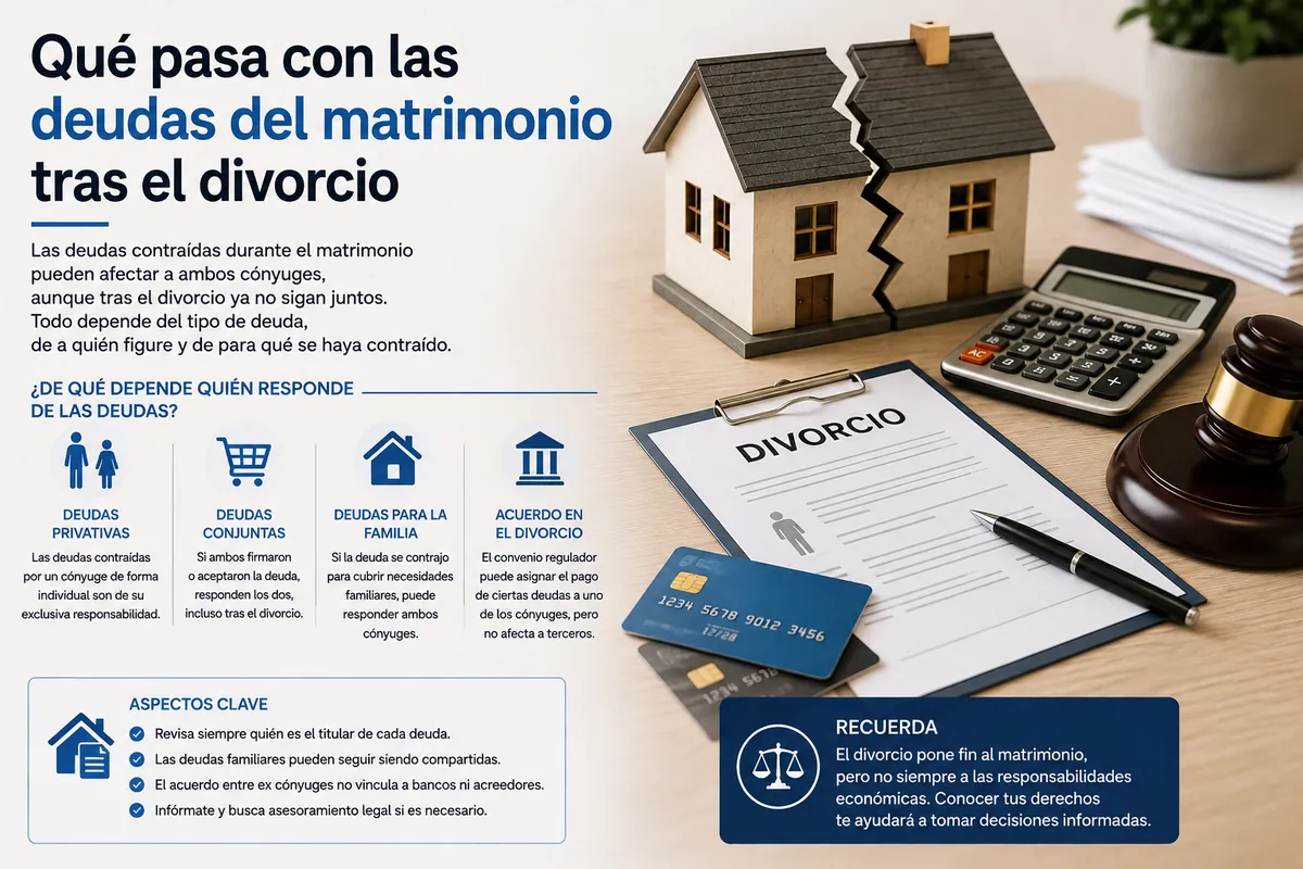 Qué pasa con las deudas del matrimonio tras el divorcio