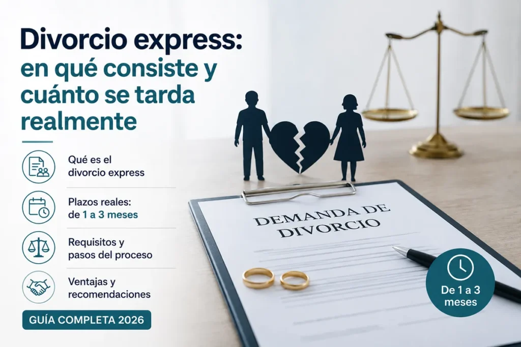 Divorcio exprés en España: requisitos, plazos y coste