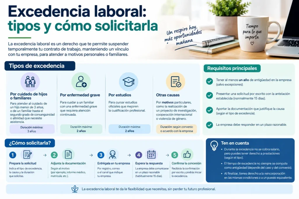 Excedencia voluntaria y otros tipos de excedencia