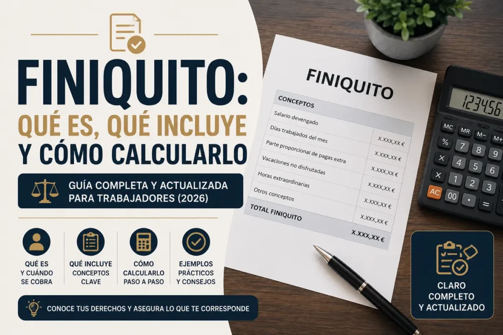 Cómo calcular el finiquito: salario pendiente, vacaciones y pagas extra