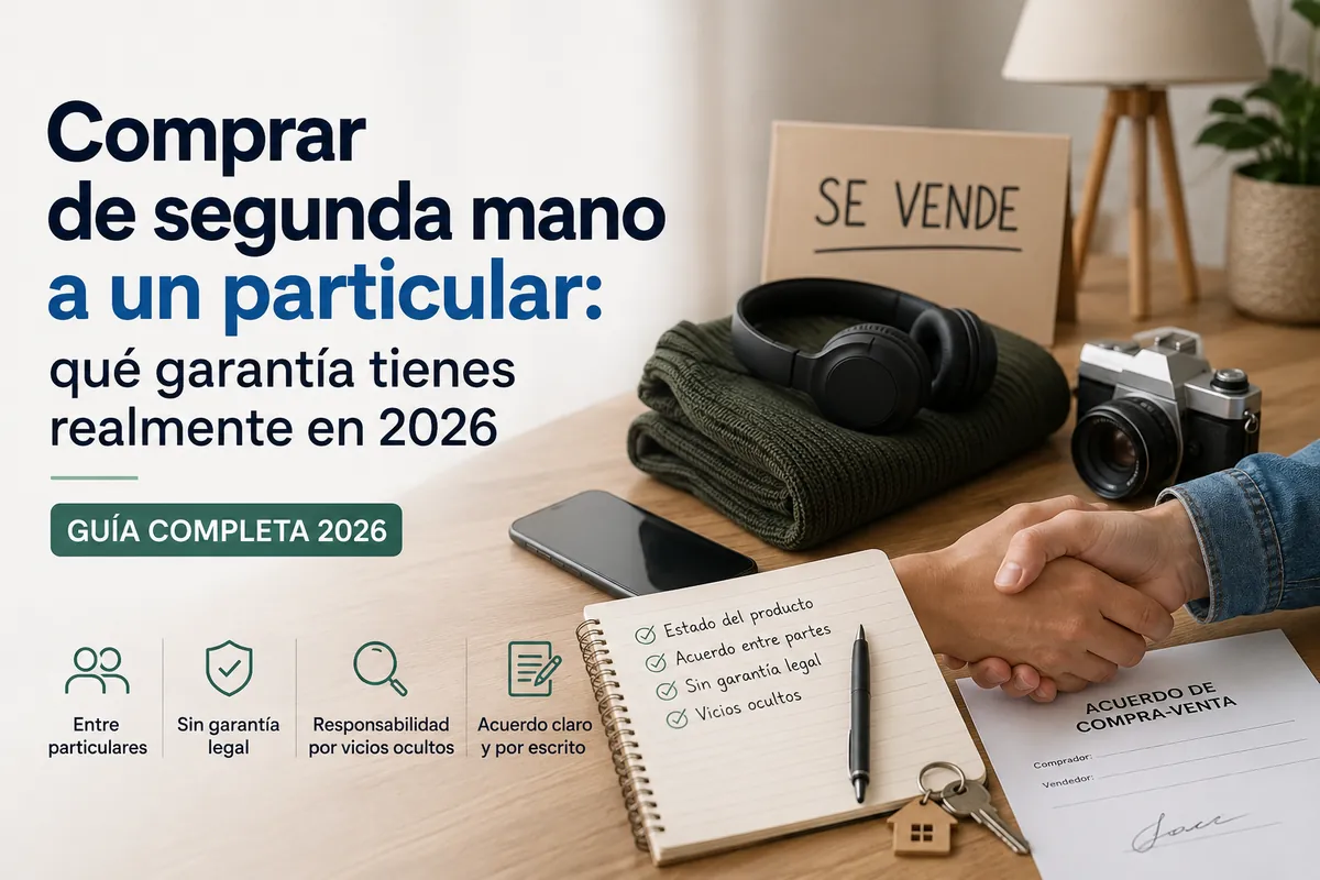 Garantía en compras de segunda mano entre particulares 2026