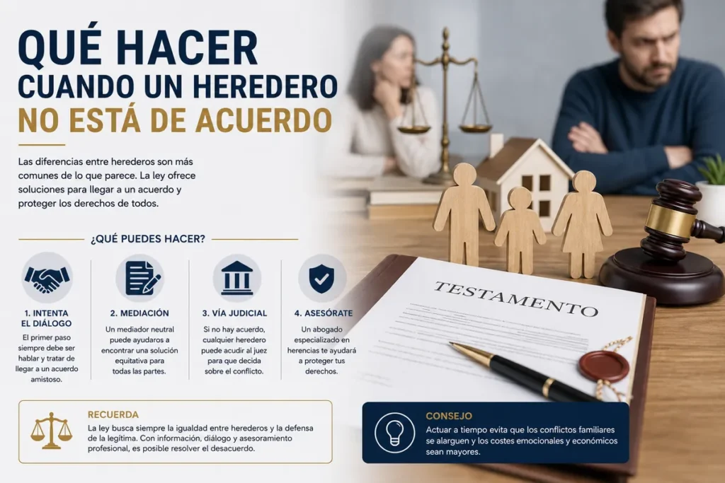 Qué hacer cuando los herederos no se ponen de acuerdo