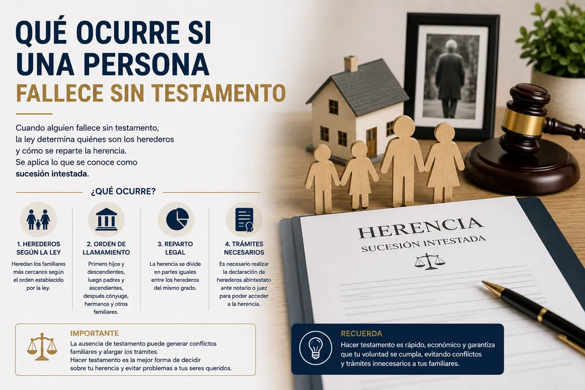 Herencia sin testamento en España 2026: quién hereda y cómo se reparte