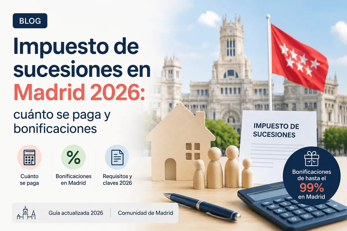 Impuesto de sucesiones en Madrid: bonificaciones y ejemplo de cálculo