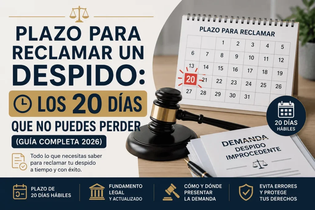 Plazo para reclamar un despido: los 20 días hábiles