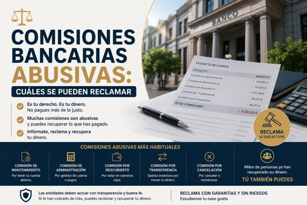 Comisiones bancarias abusivas: cuáles se pueden reclamar