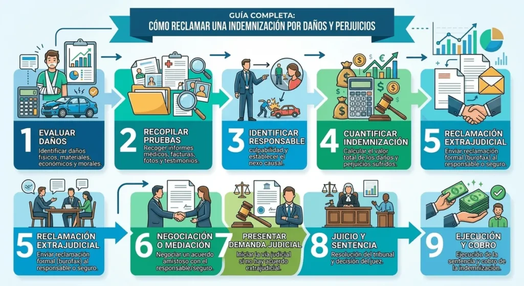 Cómo reclamar una indemnización por daños y perjuicios