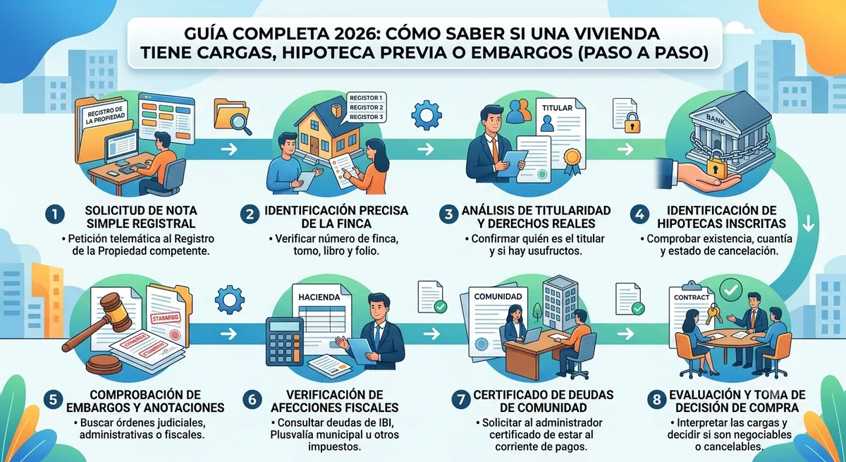 Cómo saber si una vivienda tiene cargas: nota simple del Registro 2026