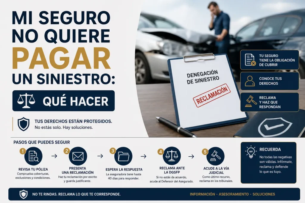 Qué hacer si el seguro no quiere pagar un siniestro