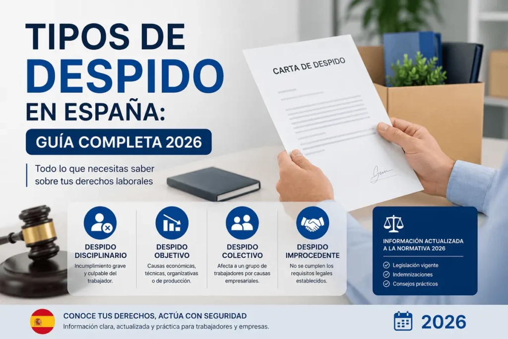 Tipos de despido en España: disciplinario, objetivo y colectivo