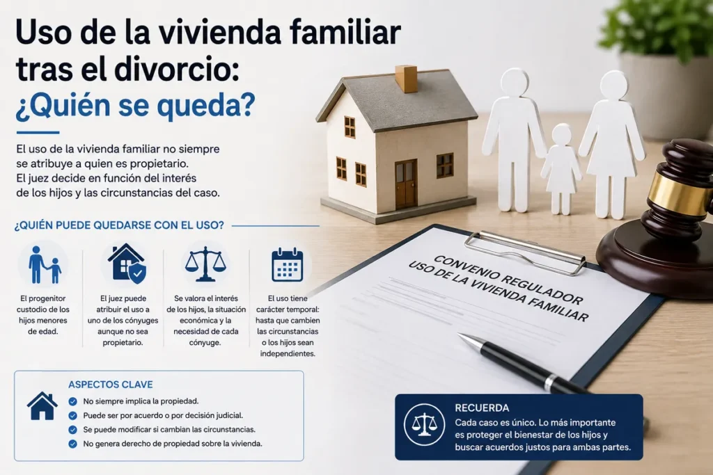 Quién se queda con la vivienda familiar tras el divorcio