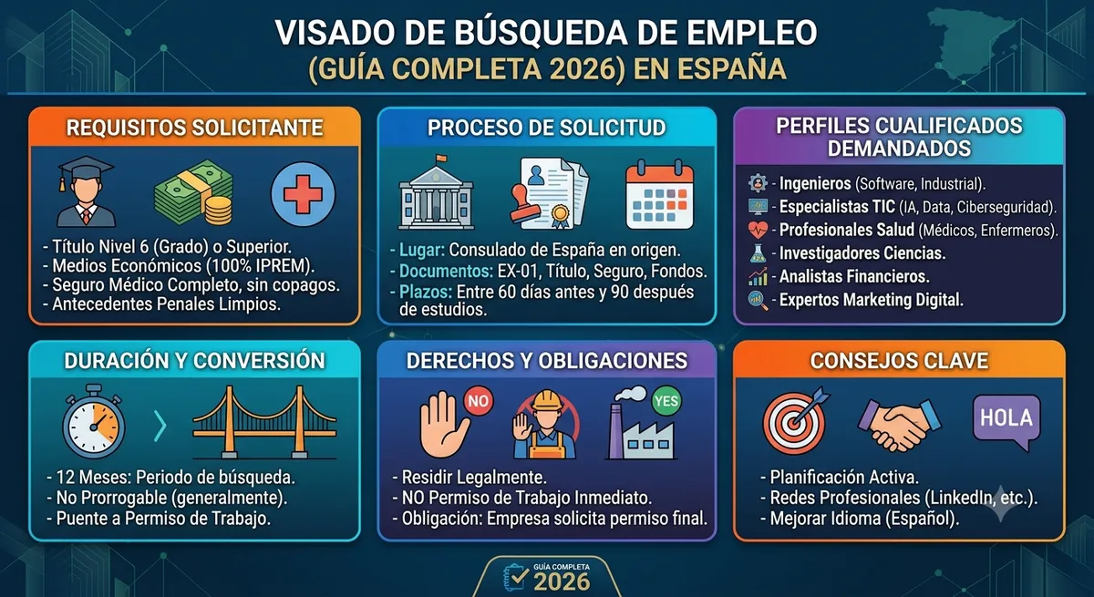 Visado de búsqueda de empleo en España 2026